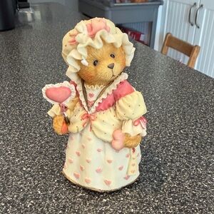 Charming Bear Figurine with Heart Accents
